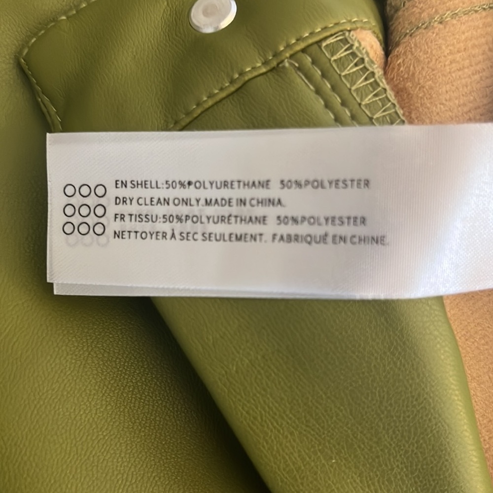 ANTHROPOLOGIE EN SAISON LANA FAUX LEATHER PANTS SIZE M COLOR OLIVE NWT - Picture 7 of 14